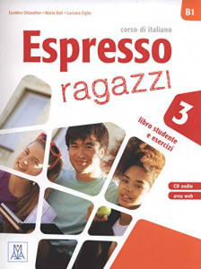 Espresso ragazzi 3, udžbenik i radna sveska za italijasnki jezik za 3. i 4. razred gimnazije i srednje škole