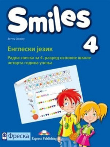 Smiles 4, radna sveska za engleski jezik za 4. razred osnovne škole iz 4 dela sa CD, DVD, ieBook NOVO