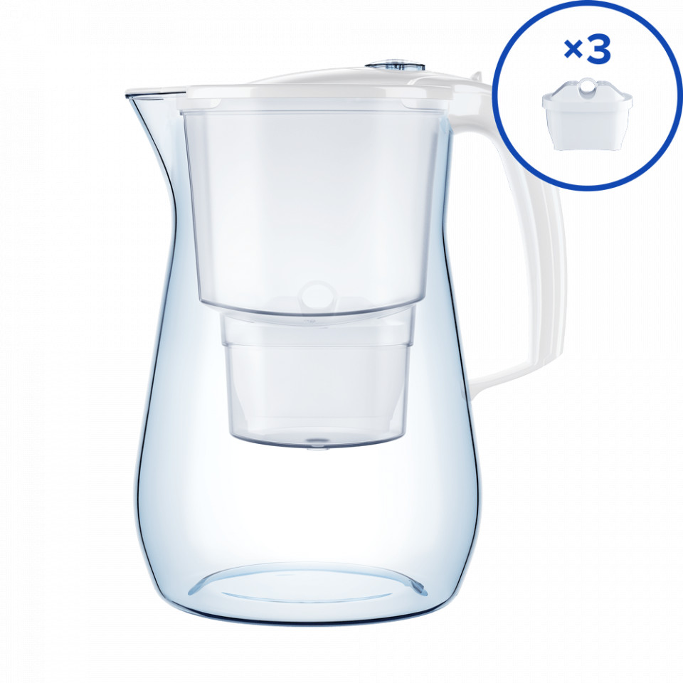 Pichet Filtrant AQUAPHOR Onyx 4.2L Avec 3 Cartouches MAXFOR+ - Filtre 200L, Noir