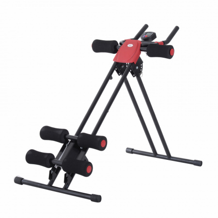 HOMCOM A90-103- Banca trainer abdomen, Power ABS cu display negru si rosu