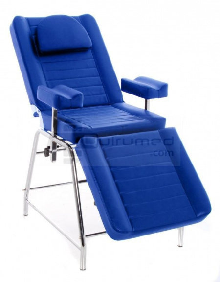 QMED QM-9315-AZ- Scaun pentru recoltari, 3 corpuri rabatabile cu suport pentru brat Albastru