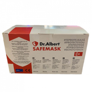 DR ALBERT 3PLY - Masti protective 3ply, set de 50buc, cu 3 straturi, tip II, certificare CE