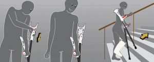 FDI FRANCE MEDICAL FDI-CARJA-CO- Carja ergonomica, cu sprijin pe cot, Acces COMFORT