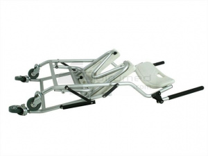 QMED 183-791L-A - Scaun pliant de dus, cu rotile, cotiere rabatabile