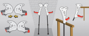 FDI FRANCE MEDICAL FDI-CARJA-CO- Carja ergonomica, cu sprijin pe cot, Acces COMFORT