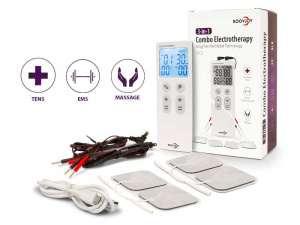 QMED 1179-RC3-BLUE - Electroestimulator profesional TENS / EMS, 2 canale, 22 programe