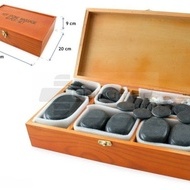 QMED 956-PHS60W - Pietre calde din Bazalt pentru terapii, in cutie de lemn