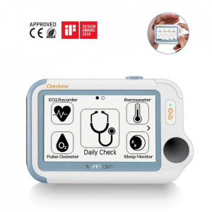 CHECKME PRO - Monitor multifunctional portabil cu eran tactil: ECG, SpO2, puls, pedometru, termometru