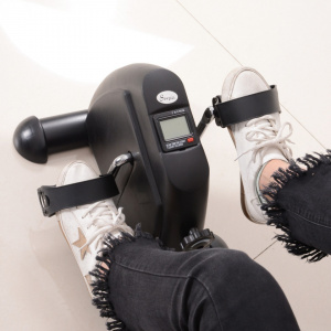 HOMCOM A90-179BK- Mini dispozitiv de pedalare bicicleta pentru picioare si brate negru