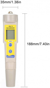 OW-035 Tester pH profesional, pentru lichide, indicator temperatura, cu baterii