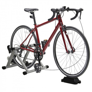 HOMCOM 5661-0061- Suport rola pentru bicicleta magnetic pentru antrenament acasa, argintiu