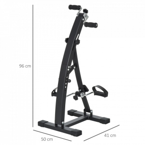 HOMCOM A90-158BK- Bicicleta de fitness din otel cu ecran LED, inaltime si rezistenta reglabile