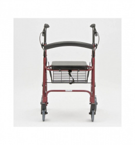 ORTOPEDIX FS966LH- Rolator pliabil cu 4 roti, frana, scaun si cos, din otel