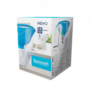 ECOSOFT NEMO - Cana filtranta Ecosoft Nemo Blue 3 L + 5 cartuse cu ECOMIX
