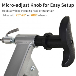 HOMCOM 5661-0061- Suport rola pentru bicicleta magnetic pentru antrenament acasa, argintiu