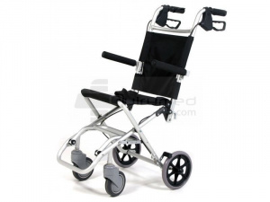 QMED 183-9001L-36 - Scaun pliabil din aluminiu cu frane, special pentru acasa cu husa de transport