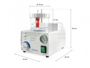 QMED 879-3-D- Aspirator chirurgical portabil 15 LPM