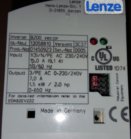 Lenze 8200 Vector 1.5kW