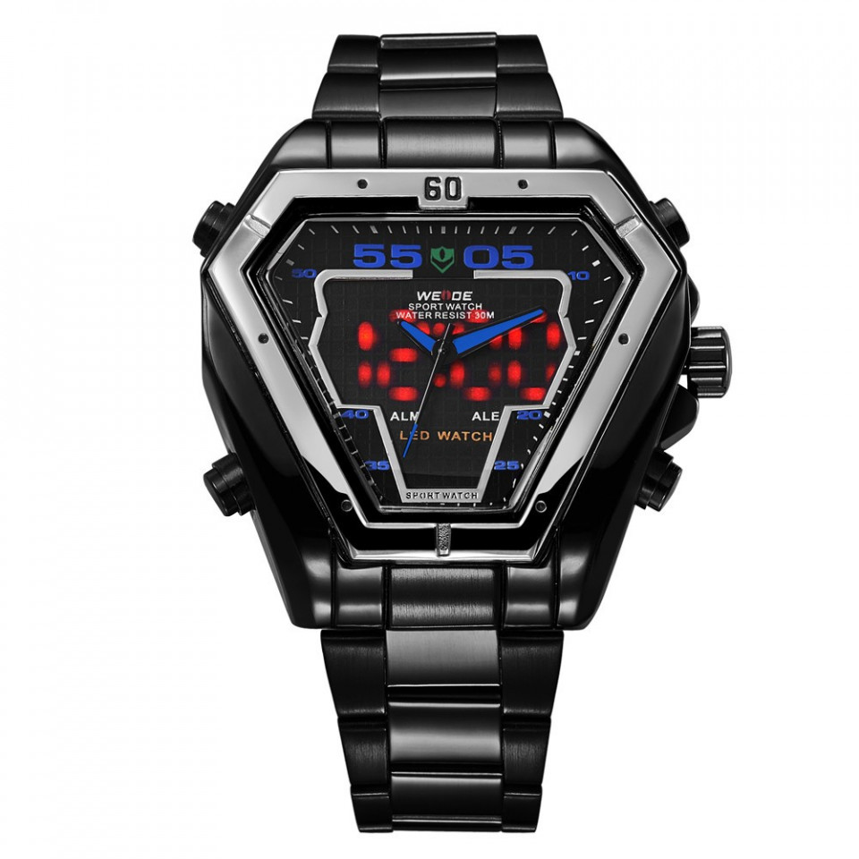 Ceas WEIDE, Quartz, Fashion, Albastru,Curea Metalica, WH1102B-4C