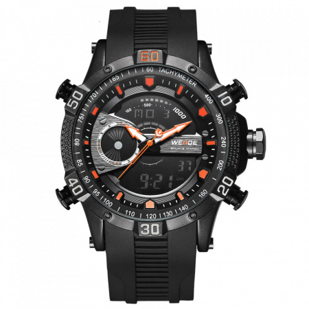 Ceas WEIDE, Quartz, Casual Sport, Orange, Curea Silicon, WH6902B-10C