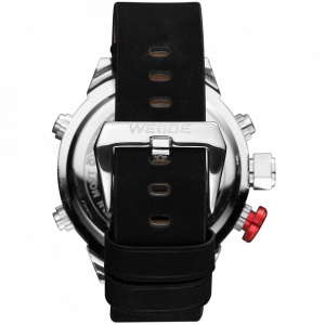 Ceas WEIDE, Quartz, Casual Sport, Alb, Curea Piele, WH6101-2C