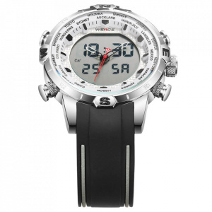 Ceas WEIDE, Quartz, Casual Sport, Alb, Curea Silicon, WH6310-2C