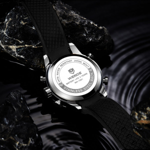Ceas WEIDE, Quartz, Casual Sport, Alb, Curea Silicon, WH7301-2C