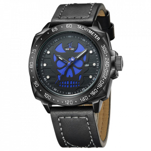 Ceas WEIDE, Quartz, Casual Sport, Albastru, Curea Piele, UV1510B-4C