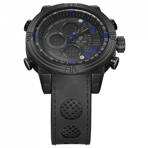 Ceas WEIDE, Quartz, Casual Sport, Albastru, Curea Piele, WH5209B-8C