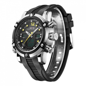 Ceas WEIDE, Quartz, Casual Sport, Galben, Curea Silicon, WH5205-10C
