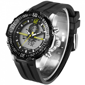Ceas WEIDE, Quartz, Casual Sport, Galben, Curea Silicon, WH6105-10C