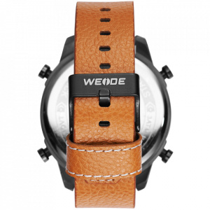 Ceas WEIDE, Quartz, Casual Sport, Maro, Curea Piele, WH6401-3C