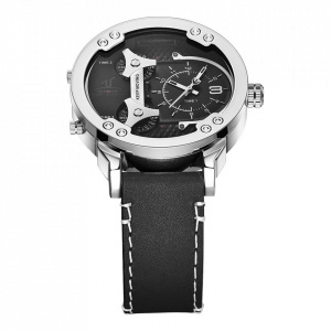 Ceas WEIDE, Quartz, Casual Sport, Negru, Curea Piele, UV1506-1C