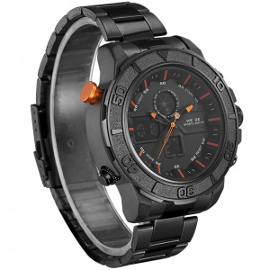 Ceas WEIDE, Quartz, Casual Sport, Orange, Curea Metalica, WH6108B-5C