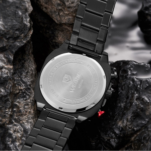 Ceas WEIDE, Quartz, Casual Sport, Rosu, Curea Metalica, WD009B-3C