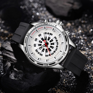 Ceas WEIDE, Quartz, Casual Sport, Alb, Curea Silicon, WH7308-2C