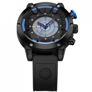 Ceas WEIDE, Quartz, Casual Sport, Albastru, Curea Piele, WH6301B-4C