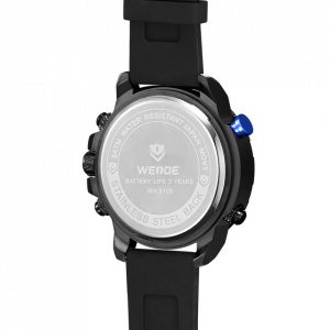 Ceas WEIDE, Quartz, Casual Sport, Albastru, Curea Silicon, WH6108B-9C