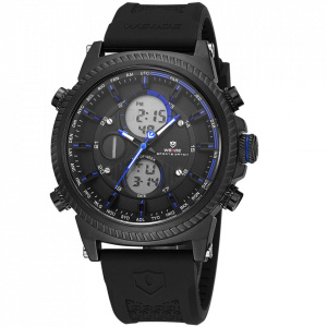 Ceas WEIDE, Quartz, Casual Sport, Albastru, Curea Silicon, WH6403B-4C
