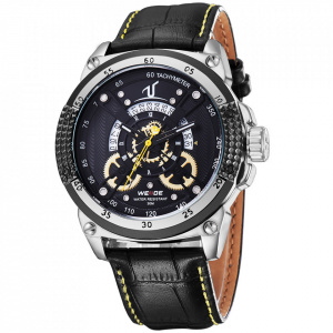Ceas WEIDE, Quartz, Casual Sport, Galben, Curea Piele, UV1605-4C