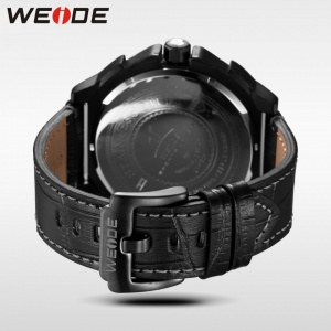 Ceas WEIDE, Quartz, Casual Sport, Negru, Curea Piele, UV1507B-1C