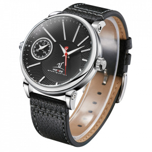 Ceas WEIDE, Quartz, Casual Sport, Negru, Curea Piele, UV1508-1C