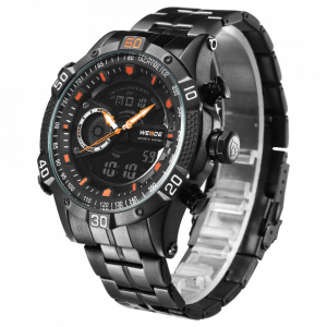 Ceas WEIDE, Quartz, Casual Sport, Orange, Curea Metalica, WH6902B-5C