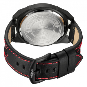 Ceas WEIDE, Quartz, Casual Sport, Rosu, Curea Piele, UV1703-2C