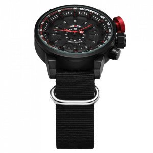 Ceas WEIDE, Quartz, Casual Sport, Rosu, Curea TextilWH7306B-2C