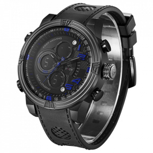 Ceas WEIDE, Quartz, Casual Sport, Albastru, Curea Piele, WH5209B-8C