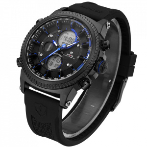 Ceas WEIDE, Quartz, Casual Sport, Albastru, Curea Silicon, WH6403B-4C
