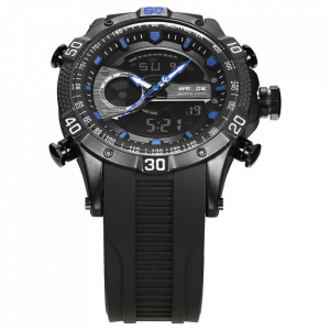 Ceas WEIDE, Quartz, Casual Sport, Albastru, Curea Silicon, WH6902B-9C