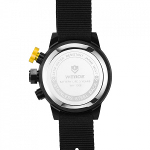 Ceas WEIDE, Quartz, Casual Sport, Galben, Curea TextilWH7306B-3C