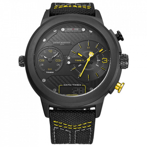 Ceas WEIDE, Quartz, Casual Sport, Galben, WH6405B-3C